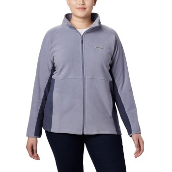 Columbia Basin Trail Fleece Full Zip Plus Size, Chamarras Azul Marino Para Mujer | 021746-PIR